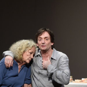 Pierre Palmade, Catherine Hiegel - Filage de la pièce "Le lien" au théâtre Montparnasse à Paris le 15 janvier 2019. © Coadic Guirec/Bestimage  ©Coadic Guirec / BestImage