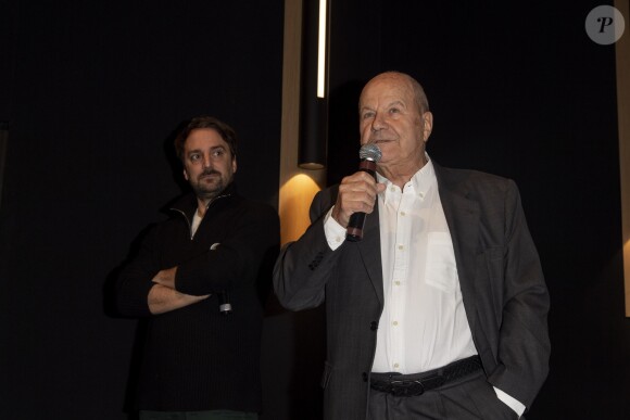 Exclusif - Louis-Julien Petit (réalisateur du film) et Marc Ladreit de Lacharrière (co-producteur) - Projection privée du film "Les Invisibles" au cinéma Elysées Biarritz à Paris, France, le 14 février 2019. © Pierre Perusseau/Bestimage