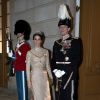 Le prince Joachim de Danemark et la princesse Marie de Danemark au banquet du Nouvel An 2019 de la famille royale de Danemark au palais d'Amalienborg à Copenhague, le 1er janvier 2019.
