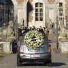 Image des obsèques de la princesse Alix de Ligne (née princesse de Luxembourg) le 16 février 2019 à Beloeil, en Belgique. Le corbillard arrive au château de Beloeil, qui fut la résidence de la défunte.
