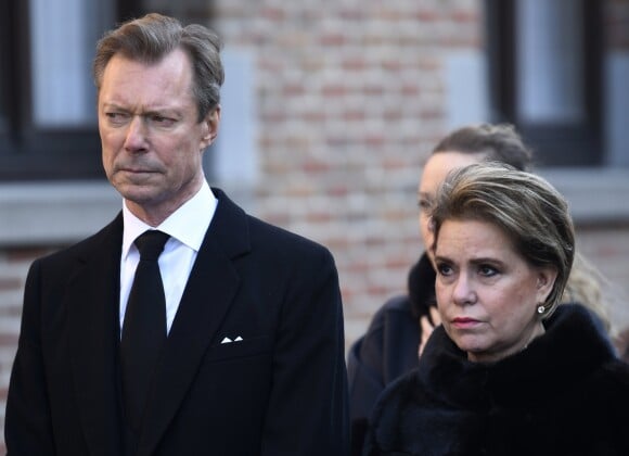 Le grand-duc Henri de Luxembourg et la grande-duchesse Maria Teresa de Luxembourg ont assisté aux obsèques de la princesse Alix de Ligne (née princesse de Luxembourg) le 16 février 2019 en l'église Saint-Pierre à Beloeil, en Belgique.