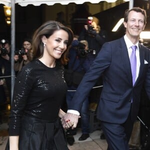 La princesse Marie et le prince Joachim de Danemark le 20 février 2019 au palais de Fredensborg pour un concert commémorant le premier anniversaire de la mort du prince Henrik.