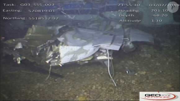 Le bureau d'enquête britannique sur les accidents aériens (AAIB) a publié de nouvelles photos de l'épave de l'avion quitransportait le footballeur Emiliano Sala le 25 février 2019.