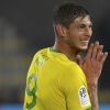 Emiliano Sala lors du match du FC Nantes contre le FC Toulouse au Stade de la Beaujoire le 20 octobre 2018. Le 21 janvier 2019, le footballeur italo-argentin a disparu à bord d'un avion qui le menait à Cardiff, où il venait d'être transféré. © Pierre Perusseau/Bestimage