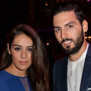 Sofia Essaïdi et son compagnon Adrien Galo à la soirée des 80 ans de Lancôme au Casino de Paris lors de la fashion week Haute Couture Automne-Hiver 2015/2016 à Paris, le 7 juillet 2015.