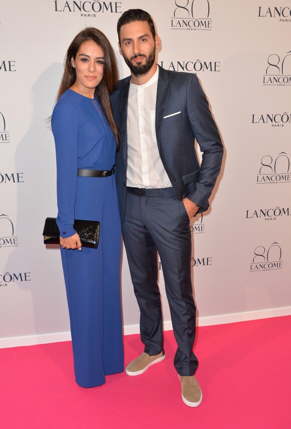 Sofia Essaïdi et son compagnon Adrien Galo à la soirée des 80 ans de Lancôme au Casino de Paris lors de la fashion week Haute Couture Automne-Hiver 2015/2016 à Paris, le 7 juillet 2015.