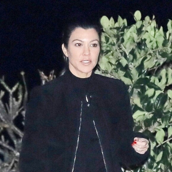 Exclusif - Kourtney Kardashian et Travis Barker se baladent avec des amis à Malibu le 18 février 2019.