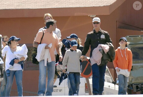 Michael Schumacher, sa femme Corinna et leurs enfants Gina Maria et Mick en vacances à Tenerife en avril 2007.