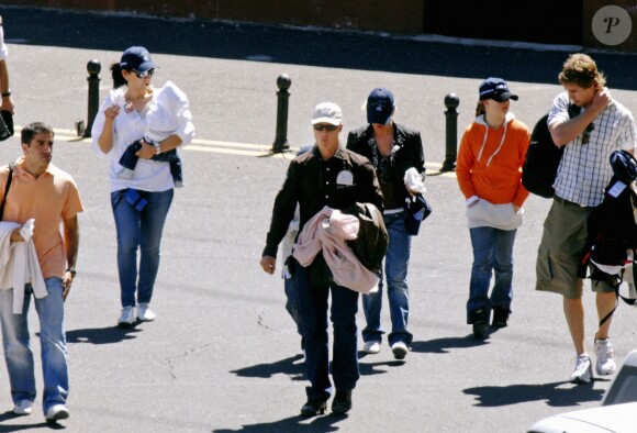 Michael Schumacher, sa femme Corinna et leurs enfants Gina Maria et Mick en vacances à Tenerife en avril 2007.