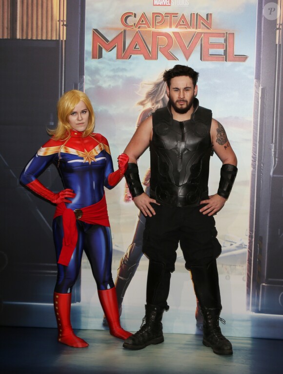 Les personnages du film - Avant-première du film "Captain Marvel" au Grand Rex à Paris le 5 mars 2019. © Denis Guignebourg/Bestimage