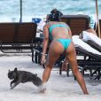 Jessica Ledon sur une plage à Miami, le 09 mars 2019.