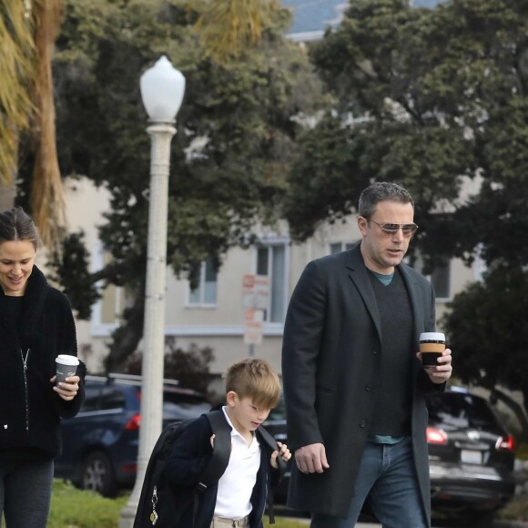 Exclusif - Jennifer Garner est allée chercher sa fille Seraphina à la sortie des classes à Los Angeles, le 27 février 2019. Elle a ensuite organisé une fête pour l'anniversaire de son fils Samuel, avec son ex-mari Ben Affleck.