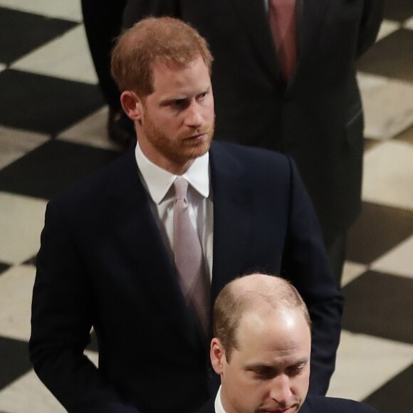 Le prince Harry, duc de Sussex, le prince William, duc de Cambridge, Meghan Markle, enceinte, duchesse de Sussex, Catherine Kate Middleton, duchesse de Cambridge lors de la messe en l'honneur de la journée du Commonwealth à l'abbaye de Westminster à Londres le 11 mars 2019.