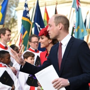 Le prince William, duc de Cambridge - Départ des participants à la messe en l'honneur de la journée du Commonwealth à l'abbaye de Westminster à Londres le 11 mars 2019.