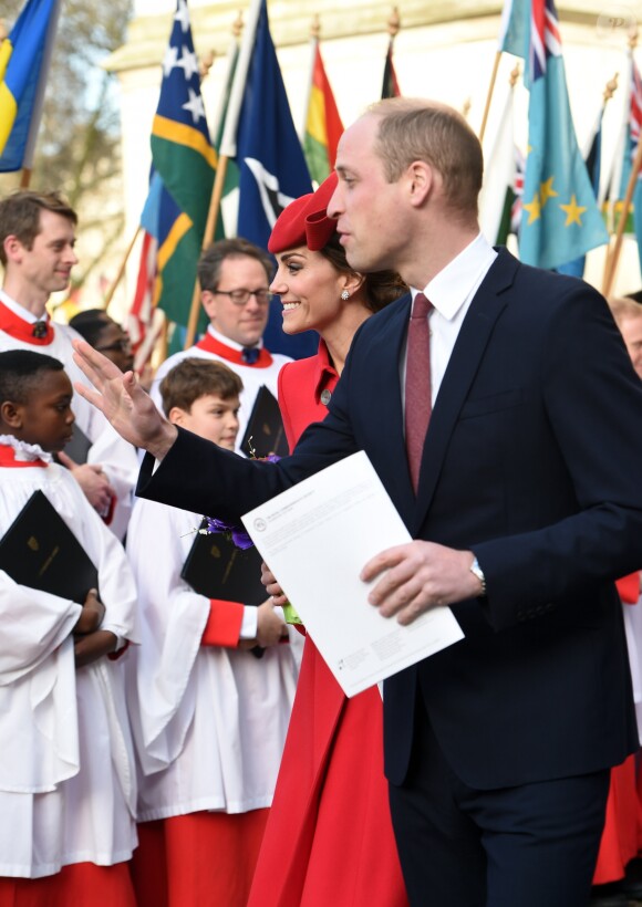 Le prince William, duc de Cambridge - Départ des participants à la messe en l'honneur de la journée du Commonwealth à l'abbaye de Westminster à Londres le 11 mars 2019.