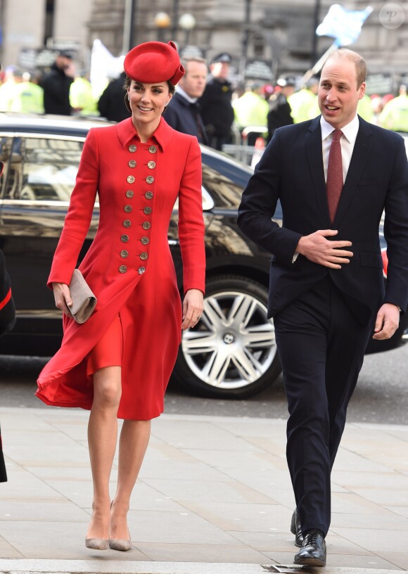 Catherine Kate Middleton, duchesse de Cambridge, le prince William, duc de Cambridge - Arrivées des participants à la messe en l'honneur de la journée du Commonwealth à l'abbaye de Westminster à Londres le 11 mars 2019.