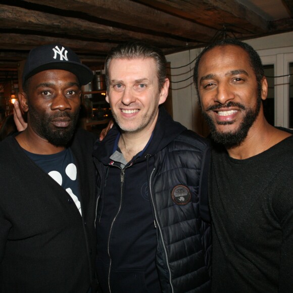 Exclusif - Passi, David Desclos, Stomy Bugsy - David Desclos fait son show dans son spectacle "Ecroué de rire" au Jamel Comedy Club à Paris le 11 mars 2019. © JLPPA/Bestimage