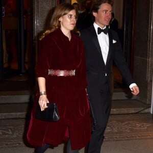 La princesse Beatrice d'York et son compagnon Edoardo Mapelli Mozzi ont pris part le 12 mars 2019 à Londres au gala de la National Portrait Gallery, sous le patronage de Kate Middleton. Il s'agissait de leur première apparition officielle en couple, six mois après le début de leur histoire d'amour.