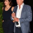 Katharine McPhee et son fiancé David Foster arrivent à la soirée organisée par Simon Cowell au restaurant AGO à West Hollywood, le 22 aout 2018.