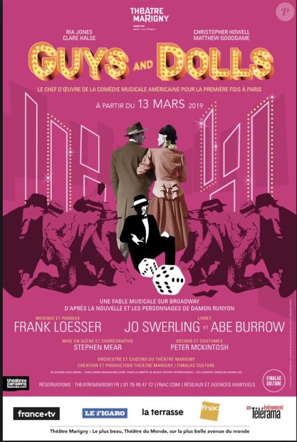 Au théâtre Marigny, le 13 mars 2019,Première de la comédie musicale "Guys and Dolls"