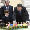 Le roi Felipe VI d'Espagne recevait le 11 mars 2019 au palais du Pardo à Madrid les lauréats du 37e concours scolaire "Qu'est-ce qu'un roi pour toi ?".