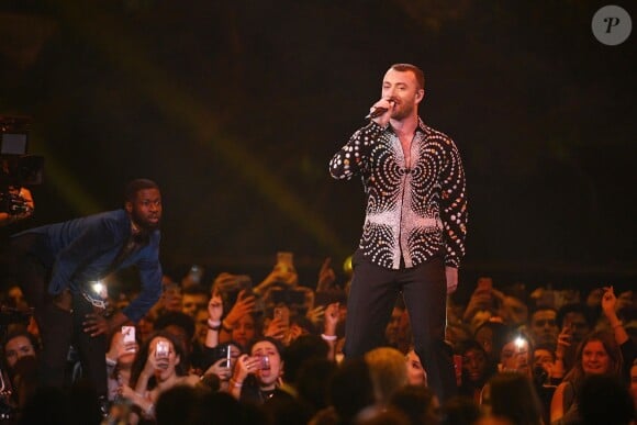 Sam Smith lors de la cérémonie des "Brit Awards 2019" à l'O2 Arena à Londres, le 20 février 2019.