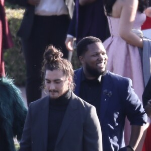 Exclusif - Kim Kardashian et Kanye West au mariage du rappeur Chance The Rapper et de sa compagne Kirsten Corley à Newport Beach. Le 9 mars 2019.
