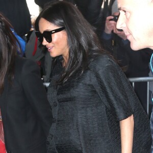 Meghan Markle, duchesse de Sussex, enceinte, est allée déjeuner avec son amie Abigail Spencer au restaurant de l'hôtel Surrey à New York City, New York, Etats-Unis, le 19 février 2019.