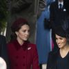Catherine Kate Middleton, duchesse de Cambridge, Meghan Markle, duchesse de Sussex - La famille royale assiste à la messe de Noël à Sandringham le 25 décembre 2018.