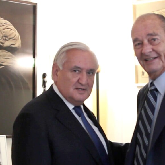Jean-Pierre Raffarin et Jacques Chirac le 9 décembre 2014 à Paris.