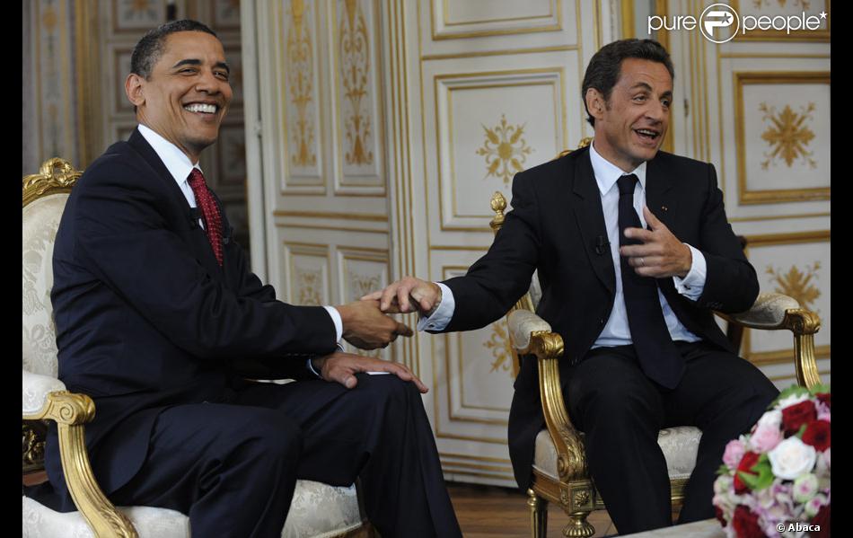 Barack Obama Et Nicolas Sarkozy Lors D Une Conference De Presse Avant Les Ceremonies Pour Le 65e Anniversaire Du Debarquement Du 6 Juin 1944 Purepeople