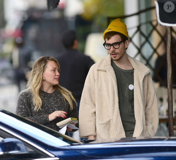 Exclusif - Hilary Duff et son compagnon Matthew Koma vont déjeuner au "Pain Quotidien" à Los Angeles, le 20 février 2019.
