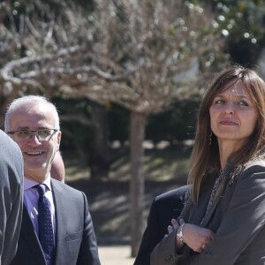 La reine Letizia et le roi Felipe VI d'Espagne avaient le 21 mars 2019 une réunion avec des experts scientifiques au palais du Pardo à Madrid sur la recherche scientifique espagnole.