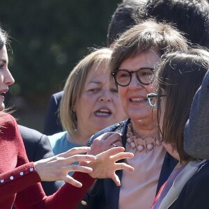 La reine Letizia et le roi Felipe VI d'Espagne avaient le 21 mars 2019 une réunion avec des experts scientifiques au palais du Pardo à Madrid sur la recherche scientifique espagnole.