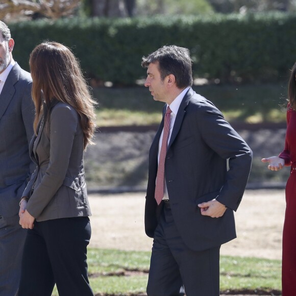 La reine Letizia et le roi Felipe VI d'Espagne avaient le 21 mars 2019 une réunion avec des experts scientifiques au palais du Pardo à Madrid sur la recherche scientifique espagnole.