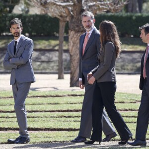 La reine Letizia et le roi Felipe VI d'Espagne avaient le 21 mars 2019 une réunion avec des experts scientifiques au palais du Pardo à Madrid sur la recherche scientifique espagnole.