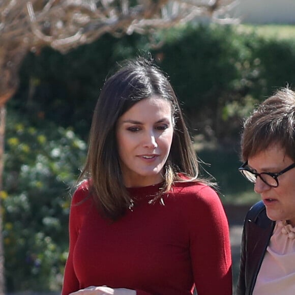 La reine Letizia et le roi Felipe VI d'Espagne avaient le 21 mars 2019 une réunion avec des experts scientifiques au palais du Pardo à Madrid sur la recherche scientifique espagnole.