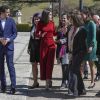 La reine Letizia et le roi Felipe VI d'Espagne avaient le 21 mars 2019 une réunion avec des experts scientifiques au palais du Pardo à Madrid sur la recherche scientifique espagnole.