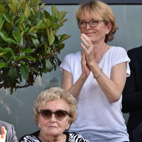 Bernadette Chirac et sa fille Claude, à Brive-la-Gaillarde, le 8 juin 2018.