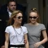 Vanessa Paradis (épouse Benchetrit) et sa fille Lily-Rose Depp - Sorties du défilé de mode "Chanel", collection Haute-Couture automne-hiver 2018/2019, à Paris.