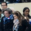 Anne-Claire Coudray et son compagnon Nicolas Vix - People assistent au match des éliminatoires de l'Euro 2020 entre la France et l'Islande au Stade de France à Saint-Denis le 25 mars 2019. La france a remporté le match sur le score de 4-0.