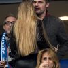 Arnaud Ducret et sa compagne Claire Francisci - People assistent au match des éliminatoires de l'Euro 2020 entre la France et l'Islande au Stade de France à Saint-Denis le 25 mars 2019. La france a remporté le match sur le score de 4-0.