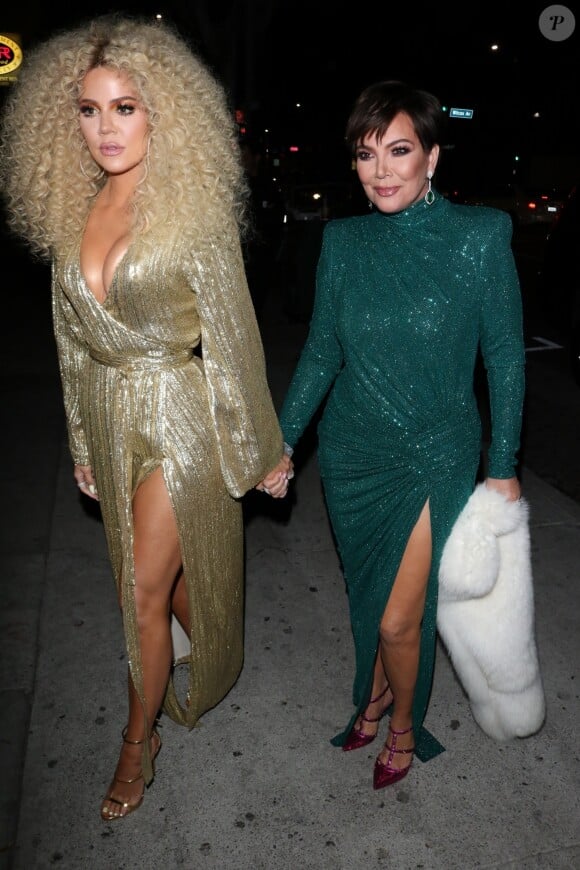 Kris Jenner et sa fille Khloe Kardashian - Les célébrités arrivent à la soirée d'anniversaire de Diana Ross à Hollywood, le 26 mars 2019.