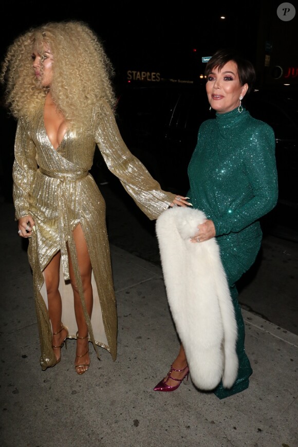 Kris Jenner et sa fille Khloe Kardashian - Les célébrités arrivent à la soirée d'anniversaire de Diana Ross à Hollywood, le 26 mars 2019.