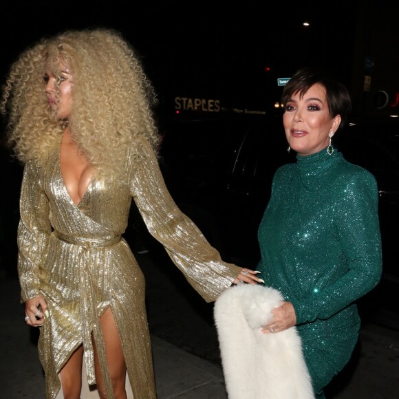 Kris Jenner et sa fille Khloe Kardashian - Les célébrités arrivent à la soirée d'anniversaire de Diana Ross à Hollywood, le 26 mars 2019.