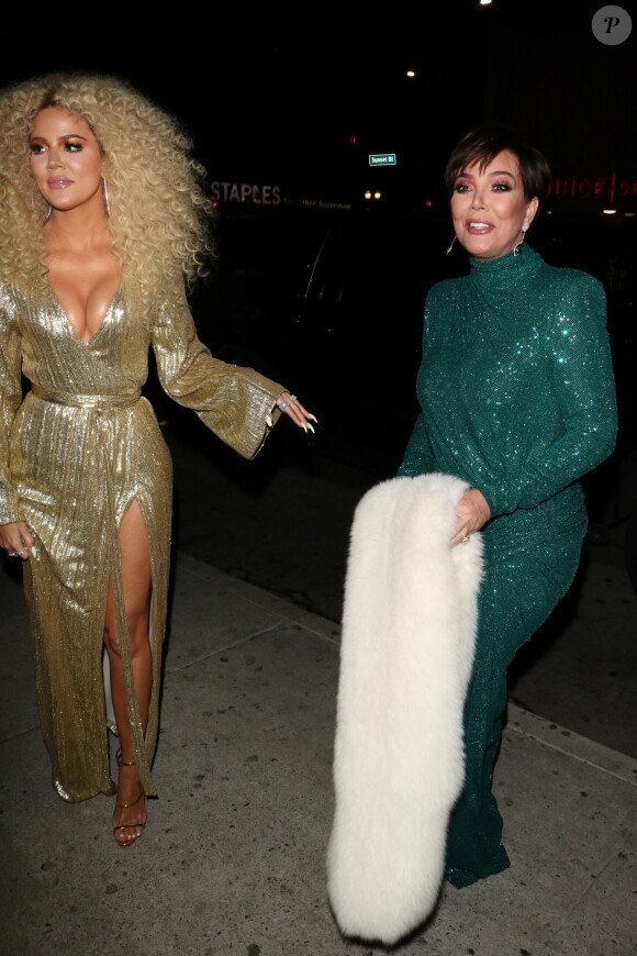 Kris Jenner et sa fille Khloe Kardashian - Les célébrités arrivent à la soirée d'anniversaire de Diana Ross à Hollywood, le 26 mars 2019.
