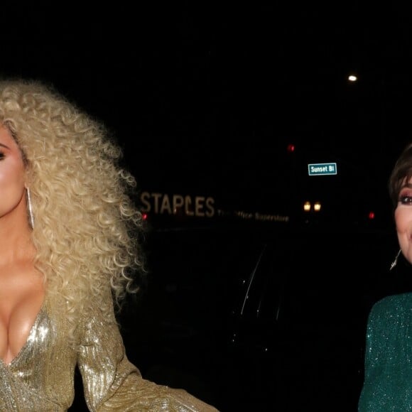 Kris Jenner et sa fille Khloe Kardashian - Les célébrités arrivent à la soirée d'anniversaire de Diana Ross à Hollywood, le 26 mars 2019.