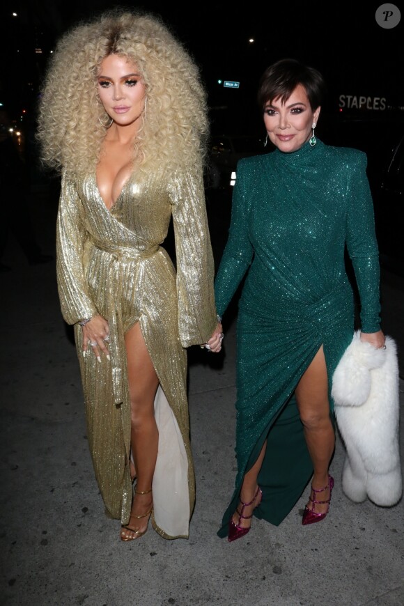 Kris Jenner et sa fille Khloe Kardashian - Les célébrités arrivent à la soirée d'anniversaire de Diana Ross à Hollywood, le 26 mars 2019.