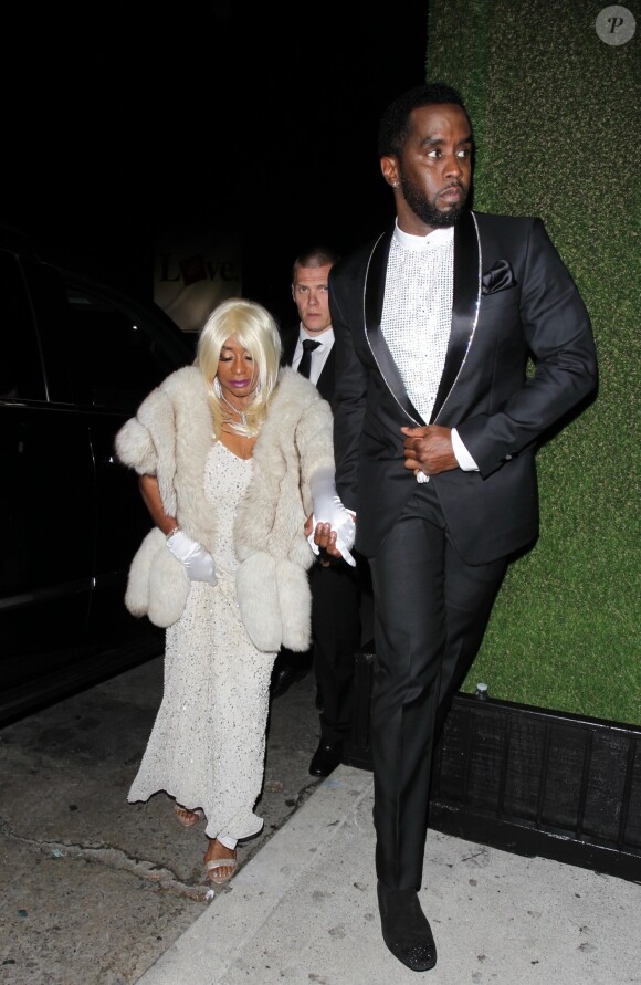 Sean Combs (P. Diddy) et sa mère Janice - Les people sont allés à l'anniversaire de D. Ross (75 ans) au club Warwick à Hollywood, Los Angeles, le 26 mars 2019.