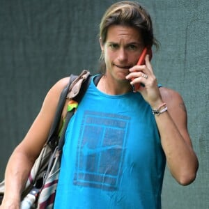 Amélie Mauresmo lors du tournoi de tennis de Miami. Le 17 mars 2019.